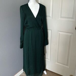 Bardot green sheer wrap maxi dress size 6